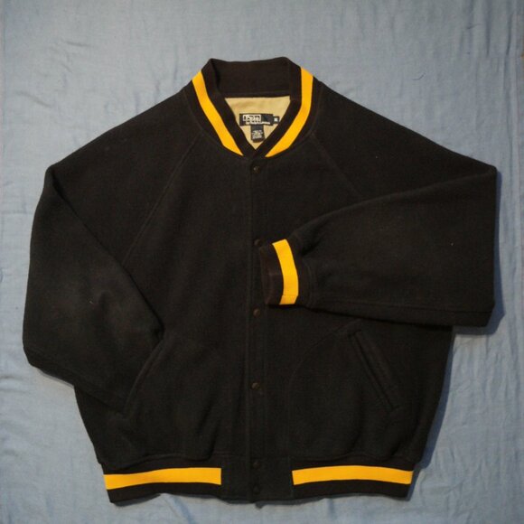 Polo Ralph Lauren Other - Vintage Polo Ralph Lauren Fleece Varsity Jacket Size XL